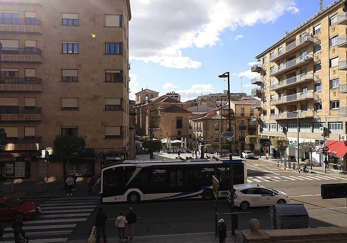Uno de los autobuses urbanos de la ciudad de Salamanca.