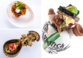 Los tres primeros premios del concurso de Tapas y Pinchos de Castilla y León del pasado año.