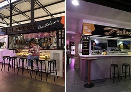 Imagen de los dos grastrobares que ya funcionan en el Mercado Central.