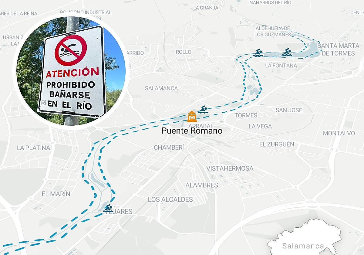 La prohibición bajo vigilancia que condena a Salamanca a otro verano de baños furtivos