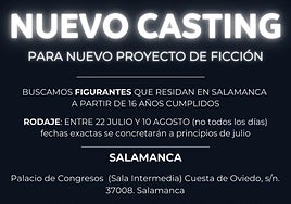 Cartel informativo del casting