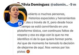 Silvia Domínguez deja Twitter tras las críticas por su inclusión en la lista de los Juegos Olímpicos