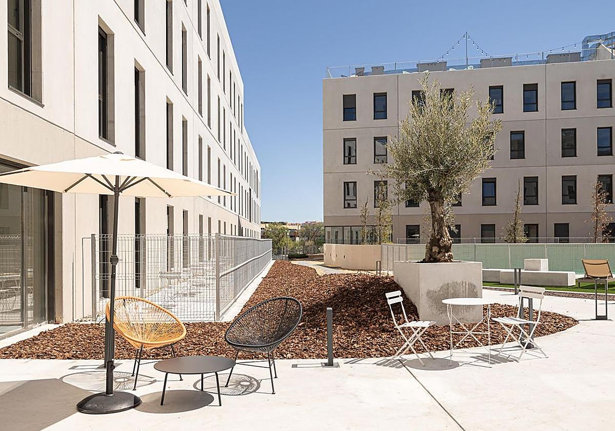 Aspecto exterior de la nueva residencia de estudiantes en Salamanca.