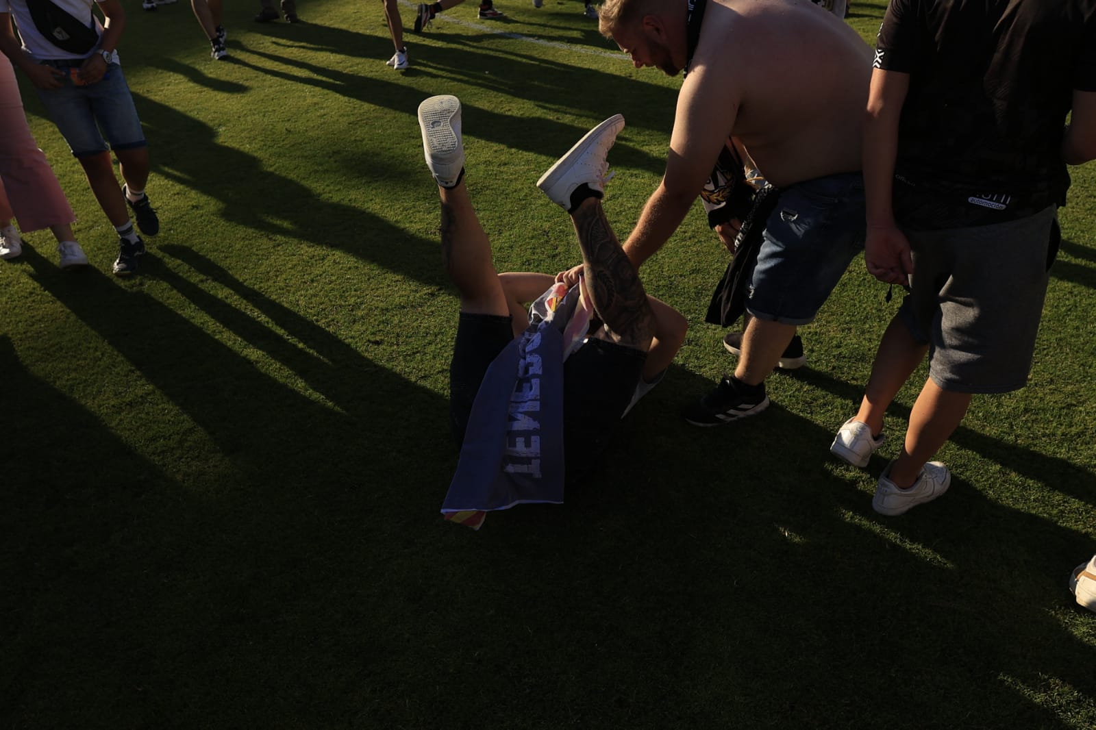 Celebración en el estadio del ascenso del Salamanca UDS a Segunda RFEF