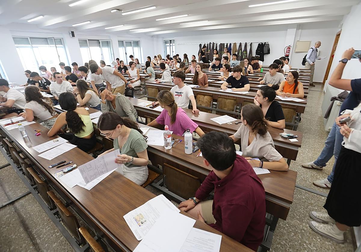 Pruebas de acceso a la universidad celebradas este año en Salamanca.