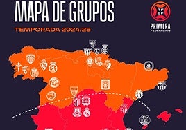 Primera RFEF mantiene su mapa de grupos y Unionistas jugará con los equipos del norte