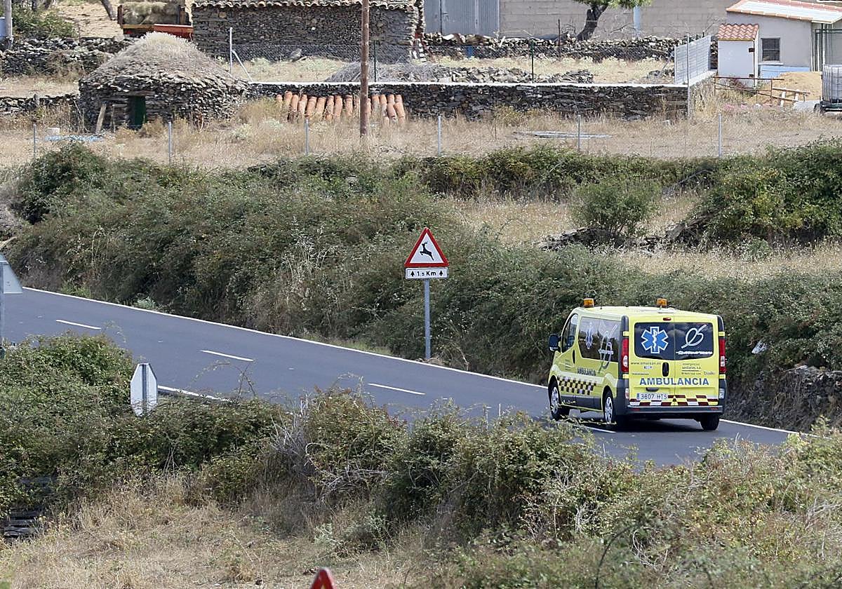 Una ambulancia en una foto de archivo