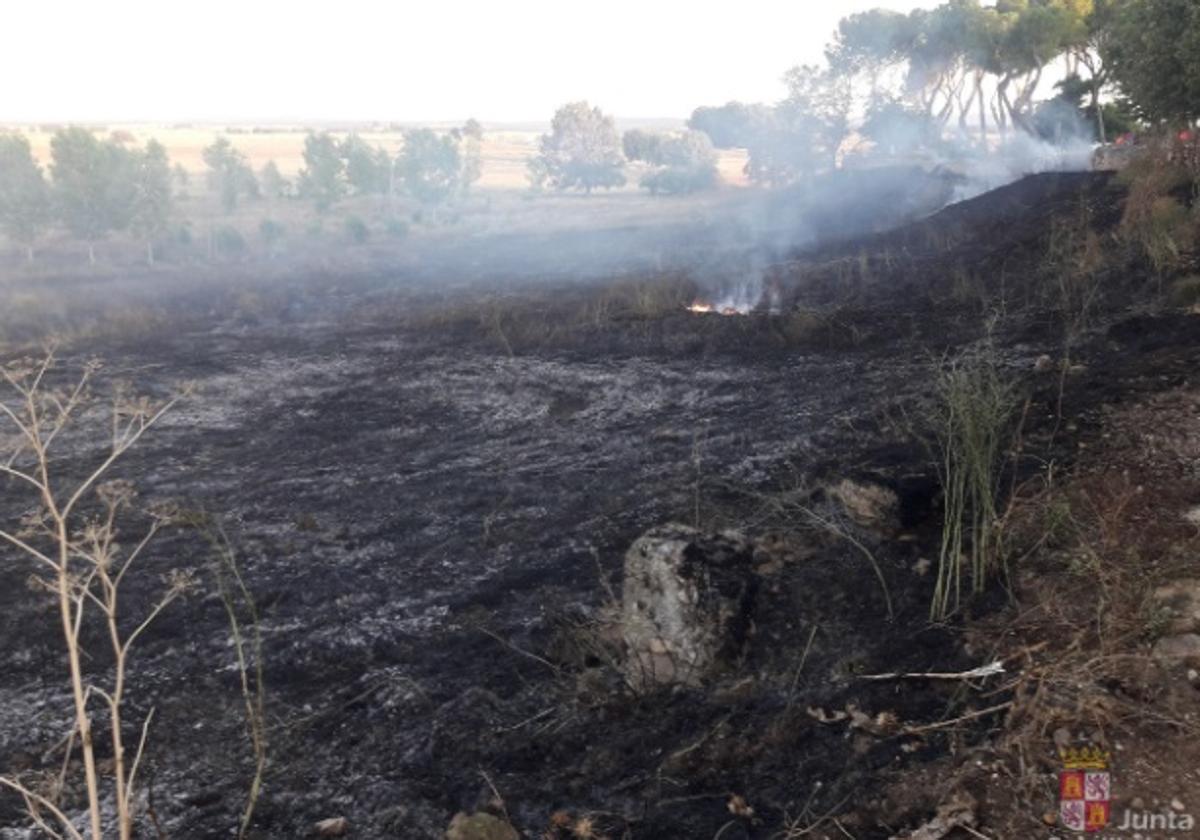 Imagen del incendio de Aldehuela de la Bóveda.