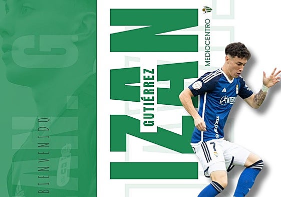 Cartel con el fichaje de Izan Gutiérrez