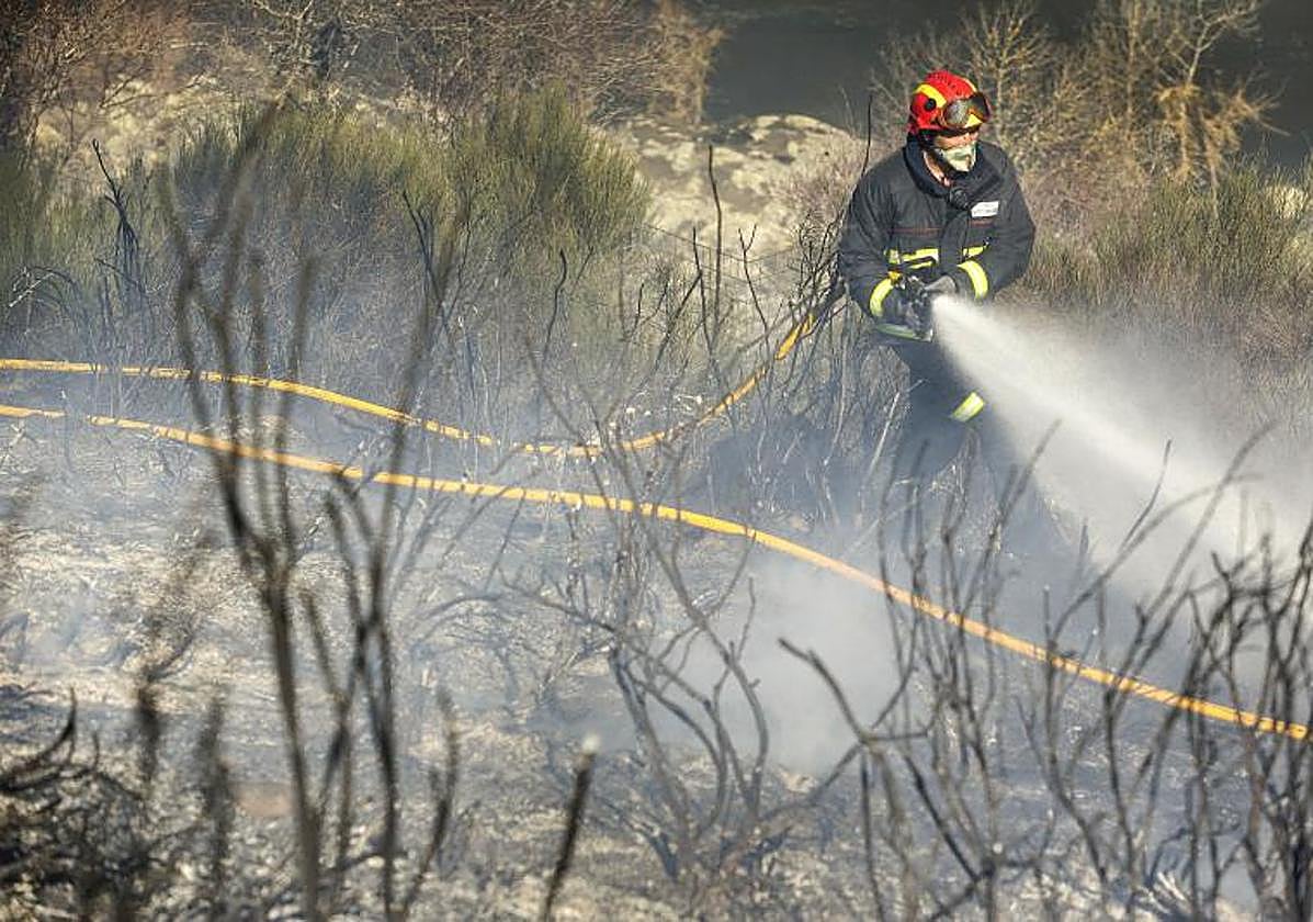 Imagen de archivo de un incendio en la zona de Ciudad Rodrigo.