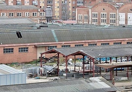 Cubiertas de amianto en unas naves.