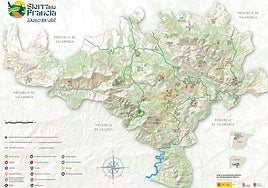 Mapa de la Sierra de Francia