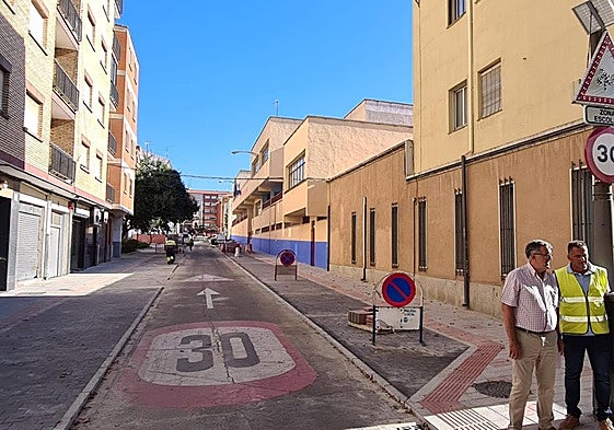 Obras en la zona del CEIP Beatriz Galindo en Salamanca.