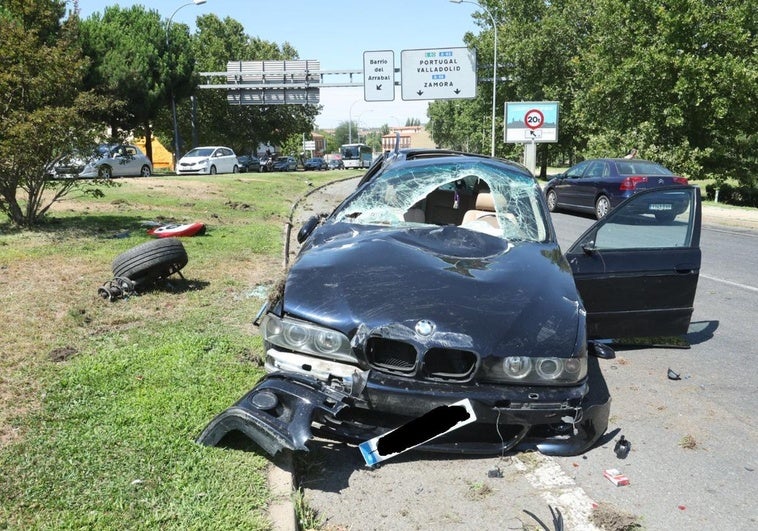 El vehículo accidentado.