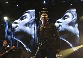 Liam Gallagher en un concierto de Oasis en 2008.