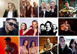 Algunos de los artistas que actuarán durante las ferias de Salamanca.