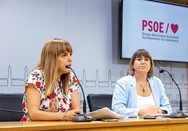 María Sánchez y María García, en una rueda de prensa anterior.