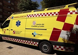 Una ambulancia en una foto de archivo