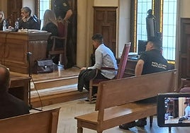 El acusado, en la sala de vistas de la Audiencia Provincial.