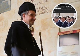 Corchado, en el inicio de curso en la Usal este viernes, y en el artículo de 'Science'.