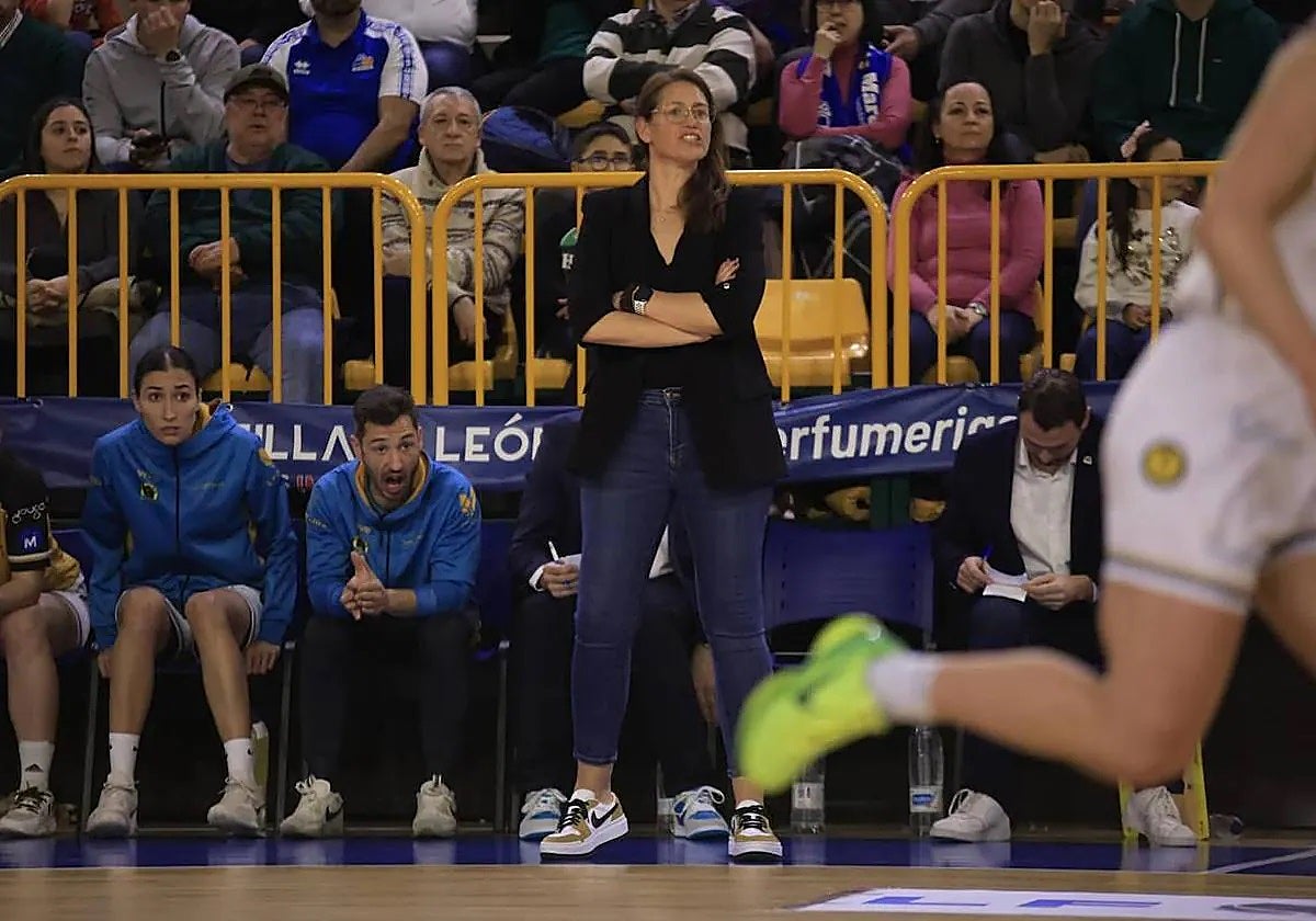 Anna Montañana, durante un partido en Würzburg