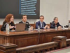 El rector, Juan Manuel Corchado, ha presentado esta mañana la Unidad de Protección de la Innovación y de la Propiedad Intelectual U(PI)2.