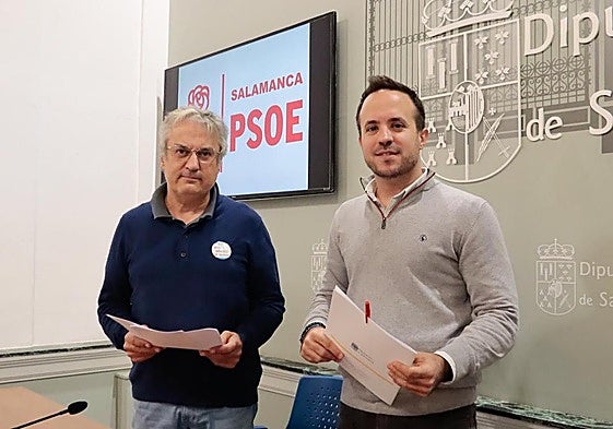 Fernando Rubio, acompañado por el diputado provincial Carlos Fernández Chanca.