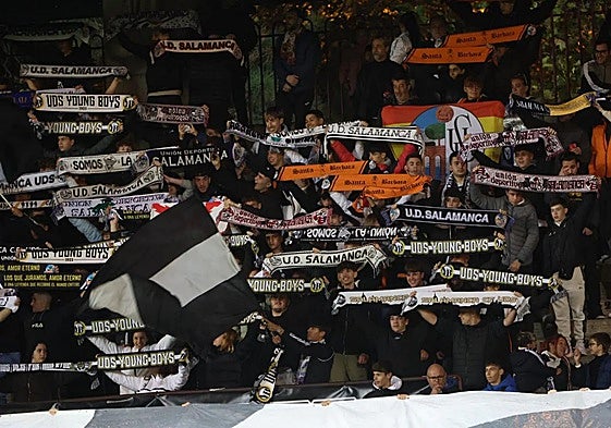 La grada del Helmántico en la primera ronda de Copa.