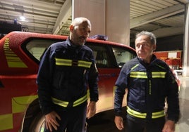 Los bomberos de la Diputación de Salamanca recién llegados de Valencia.