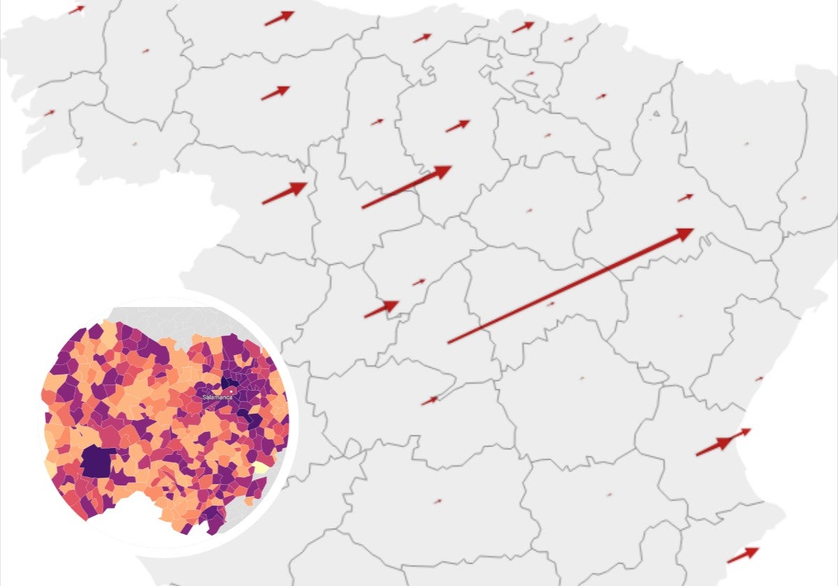 Así se vacía Salamanca: los 160 pueblos que pierden vecinos y dónde se van