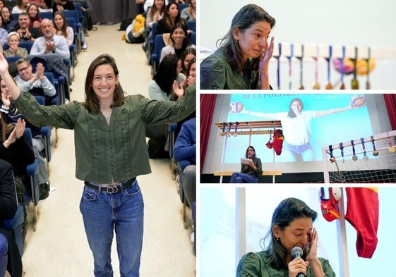 Laura Ester, durante el acto de despedida convocado en el Car de San Cugat.