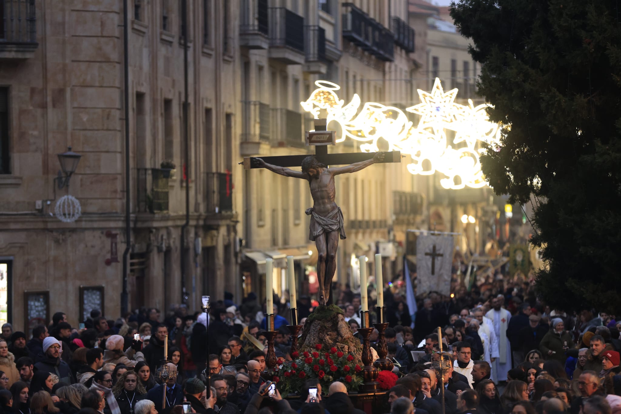 El Cristo del Amor y de la Paza, en la Rúa Mayor.