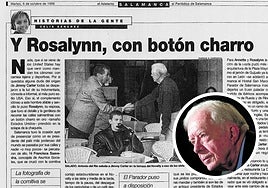 Página del diario El Adelanto que recogió en 1998 la visita de Jimmy Carter a Salamanca.