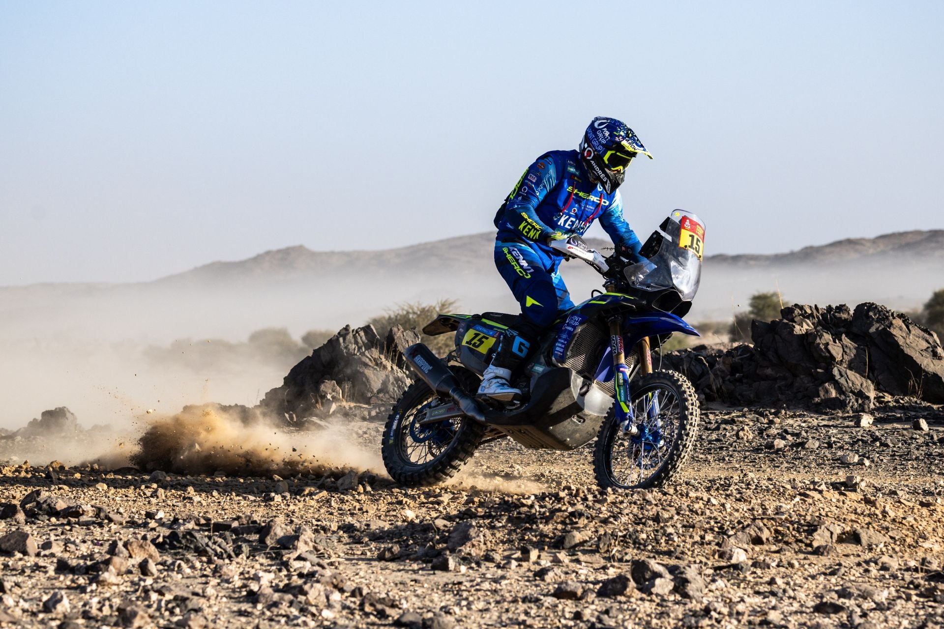 Santolino, durante una de las etapas de este Dakar.