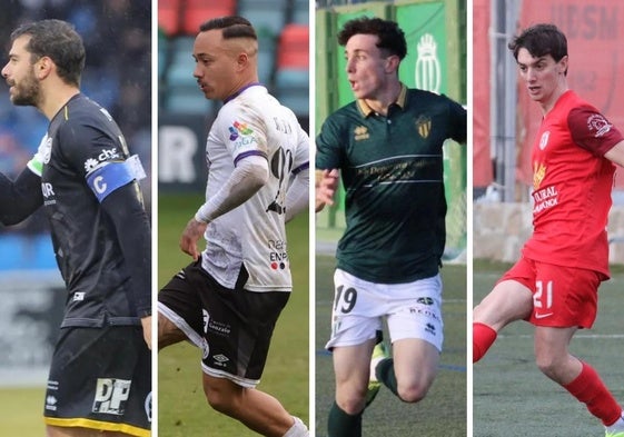Representantes de los cuatro clubes con subvención: Unionistas CF, Salamanca UDS, CD Guijuelo y UD Santa Marta.