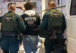 Imagen del detenido en Córdoba en una operación conjunta de Guardia Civil.