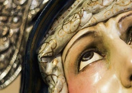 Detalle de Nuestra Señora de los Dolores en la iglesia de San Benito