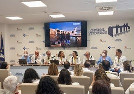 Rueda de prensa de la presentación del programa pulmonar en el Hospital de Salamanca.