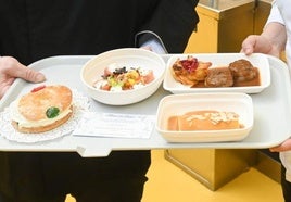 Platos de un menú hospitalario.