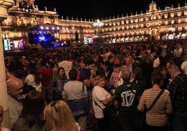 Un concierto en la Plaza Mayor de Salamanca en una imagen de archivo.