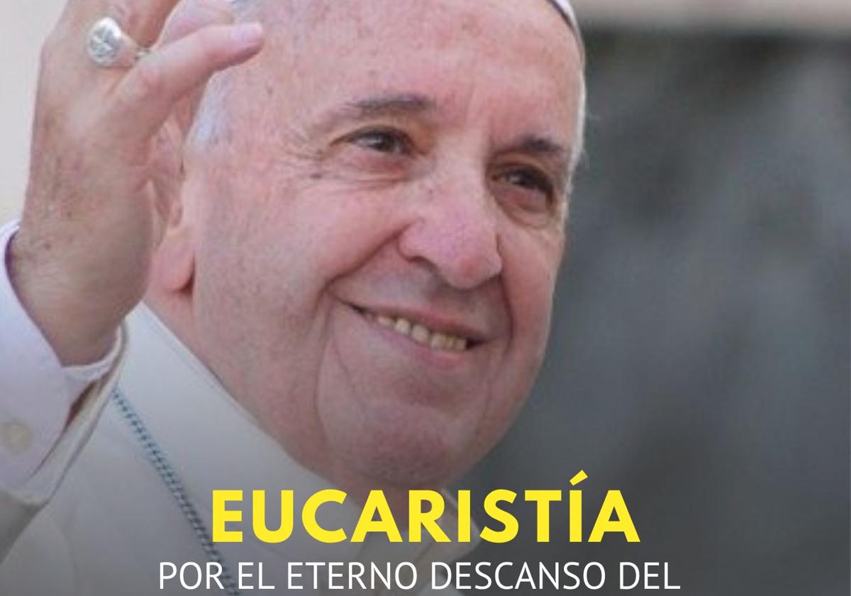 Cartel de la misa funeral.