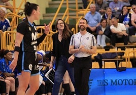 Anna Montañana, durante el partido ante Estudiantes