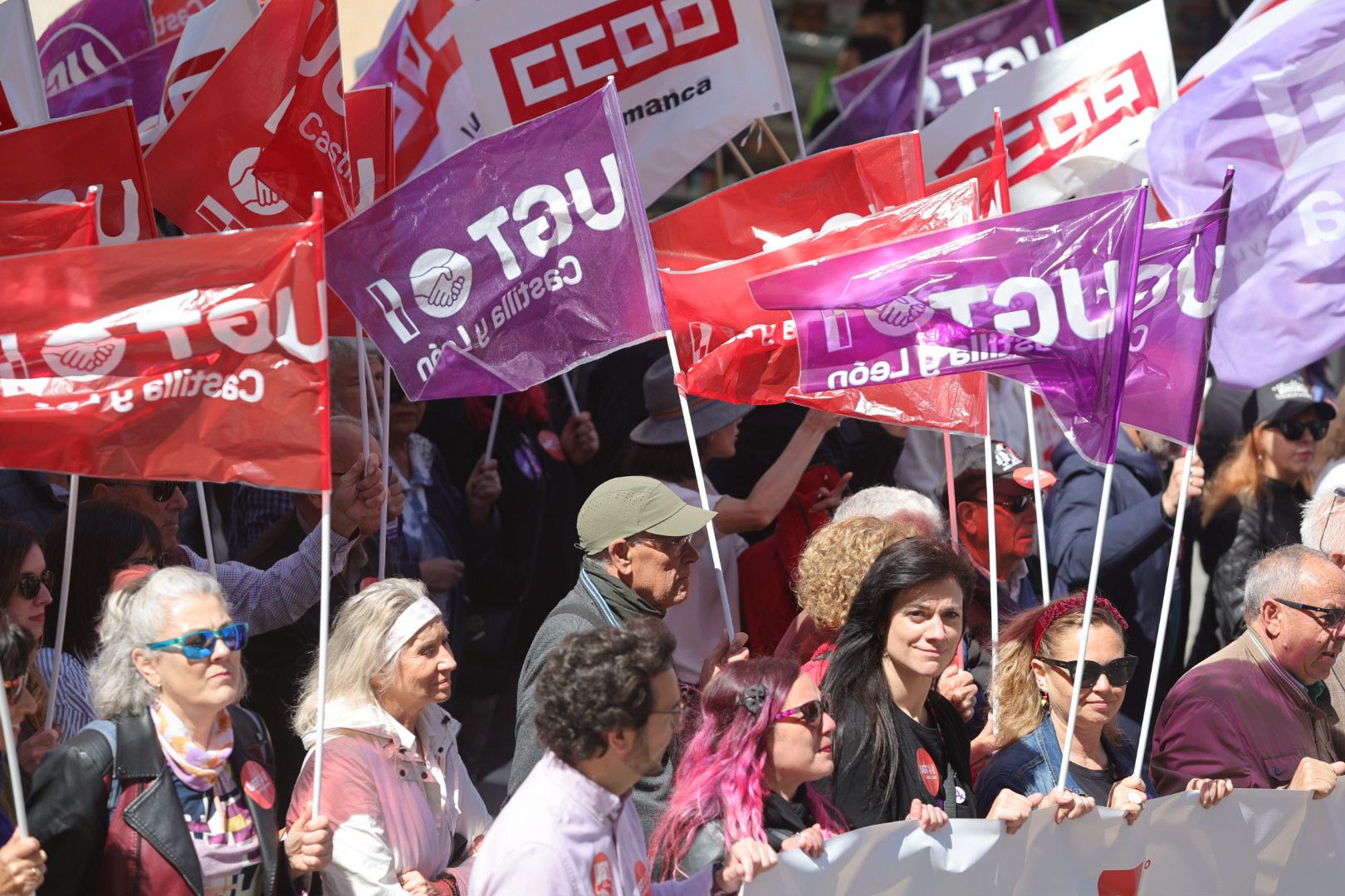 2.500 personas claman en Salamanca por los derechos de los trabajadores