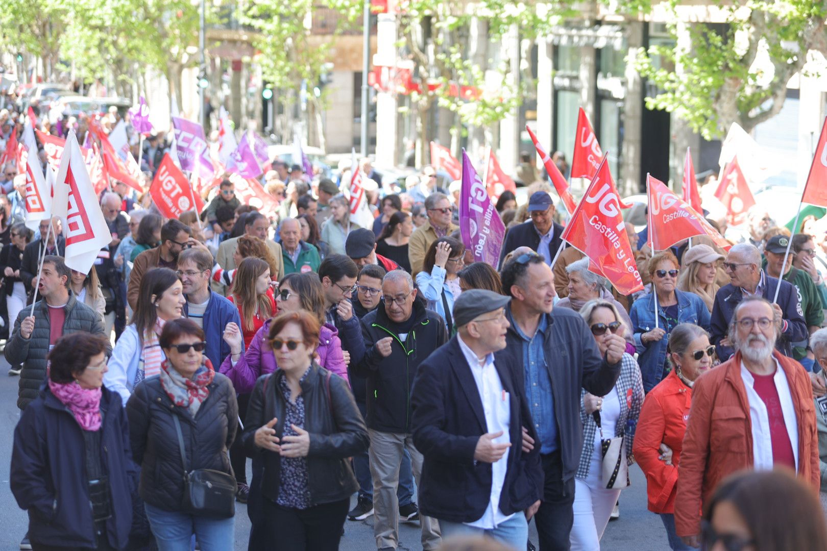 2.500 personas claman en Salamanca por los derechos de los trabajadores