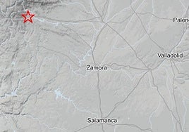 Epicentro del terremoto registrado este martes en la localidad zamorana de Pedralba de la Pradería.