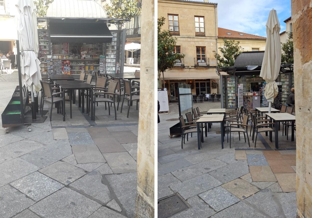 Quejas vecinales por las terrazas crecientes en la Rúa Mayor de Salamanca