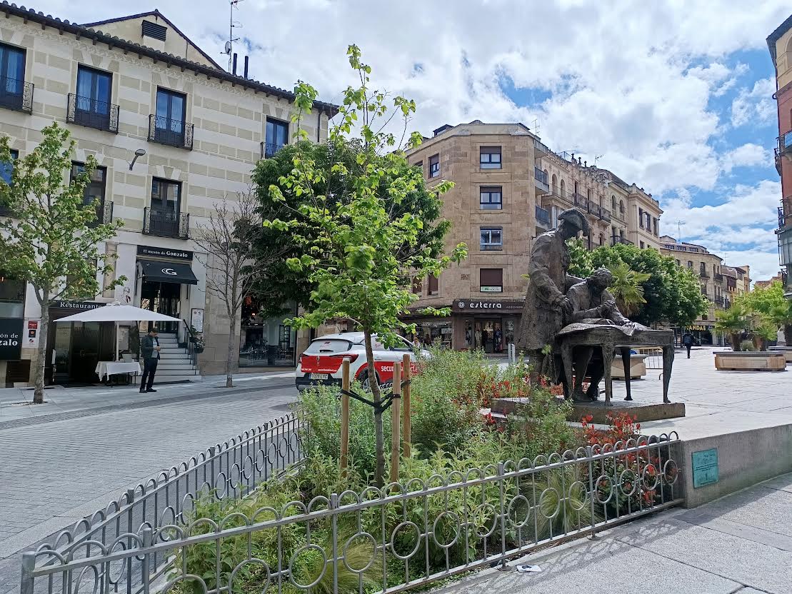 Imagen antes - La Salamanca verde que crece entre un bosque a una hora y arbolitos de ciudad