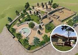 Simulación del resultado final del futuro Parque Arqueológico de Saelices el Chico.