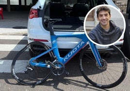 Así ha quedado la bicicleta de Alberto Bravo tras ser atropellado esta mañana en Salamanca.