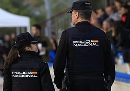 Dos agentes de la Policía Nacional en Salamanca en una imagen de archivo.